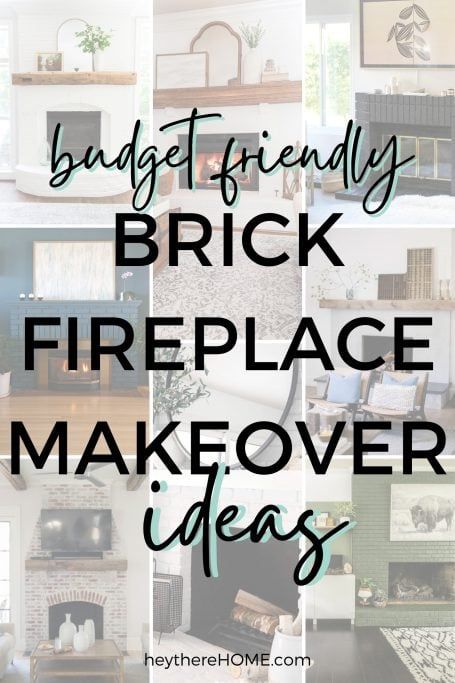 How To Remodel A Brick Fireplace, Pink Brick Fireplace Makeover, Fireplace Makeover Brick Farmhouse, Redo Fireplace Before And After Brick, Redo A Brick Fireplace, Upgrading Brick Fireplace, Faux Brick For Fireplace, Old Brick Fireplace Ideas, Brick Fireplace Inspiration