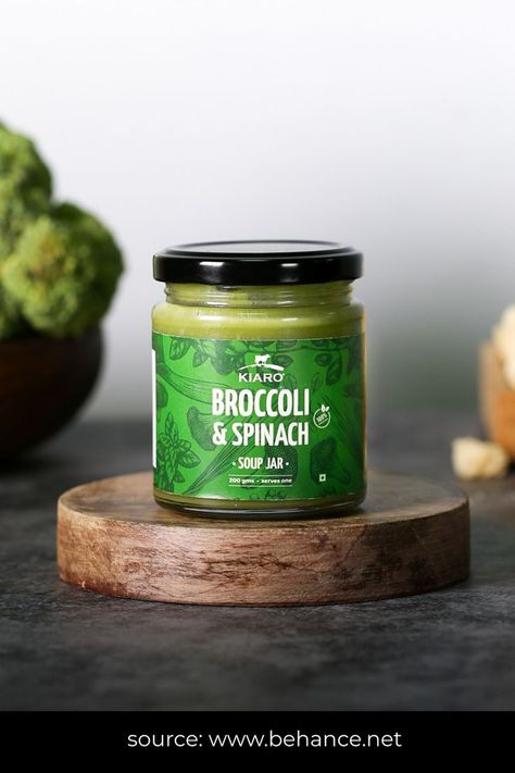 Soup Jars, Healthy Branding, Jar Label Design, Packaging Design Food, Jars Packaging, Soup Broccoli, Soup Jar, Soup Potato, Broccoli Spinach