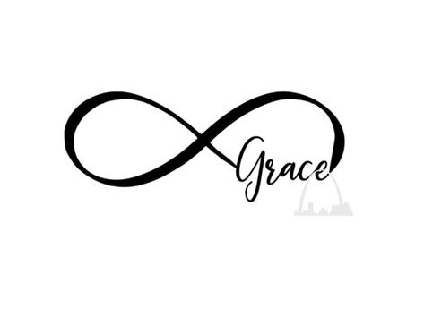 Grace Infinity svg cut file Grace Infinity symbol svg t-shirt decal coffee mug decal diy svg Christi Anon Quotes, Grace Tattoo, Symbol Of Grace, Grace Tattoos, Grace Symbol, Faith Tattoo, Infinity Tattoos, Wrist Tattoos For Women, Svg Christian