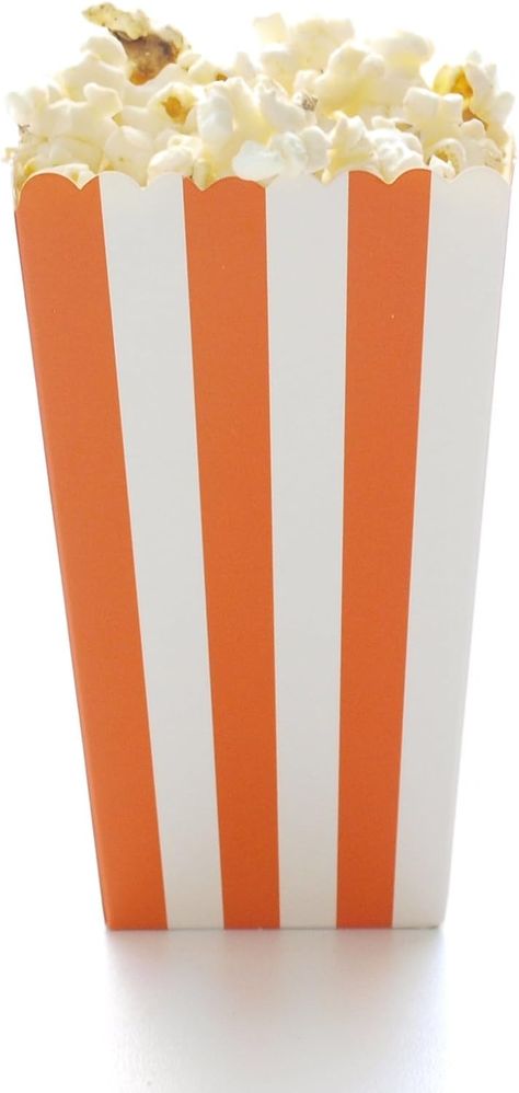 Amazon.com: Orange Stripe Popcorn Boxes (12 Pack) - Autumn & Fall Halloween Party Movie Theater Style Gourmet Mini Popcorn Containers : Health & Household Fall Halloween Party, Halloween Candy Box, Popcorn Tub, Popcorn Containers, Popcorn Boxes, Popcorn Bucket, Popcorn Box, Candy Boxes, Halloween Candy