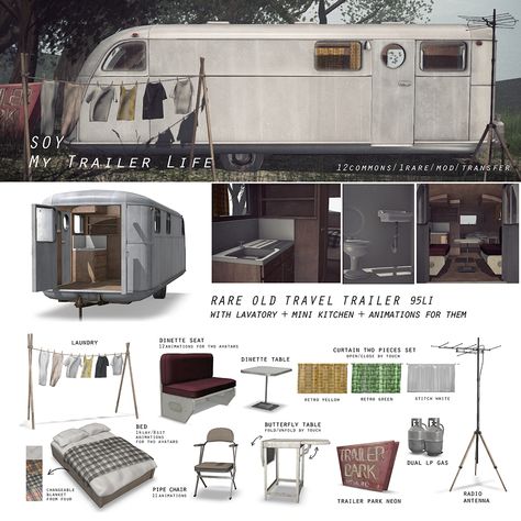 Soy - My Trailer Life Sims 4 Trailer Home Cc, Sims 4 Van Life Cc, Sims 4 Trailer Cc, Sims 4 Trailer House, Sims 4 Trailer, Lotes The Sims 4, Furniture Cc, Sims 4 Family, Mod Furniture