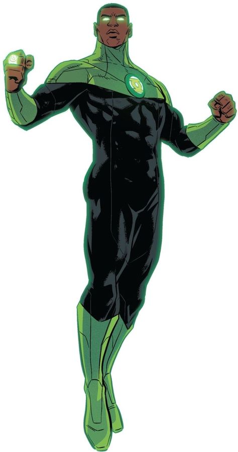 Green Lantern Oc, Green Lantern Characters, Black Green Lantern, John Stewart Green Lantern, Green Lantern Costume, Green Superhero, John Stewart, Green Lantern Corps, Black Comics