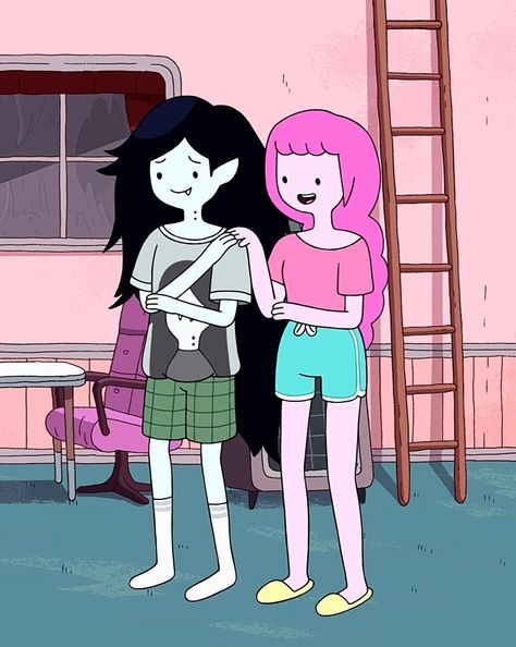 sapphics every minute on Twitter: "… " Marceline And Bubblegum, Cartoon Characters, I Hope, On Twitter, Twitter, Wall, Pink