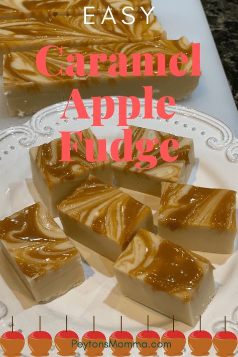 Caramel Apple Fudge, Easy Carmel, Apple Fudge, Baked Fudge Recipe, Carmel Chocolate, No Bake Fudge, Caramel Apple Cider, Wedding Buffet Food, Caramel Apples Easy