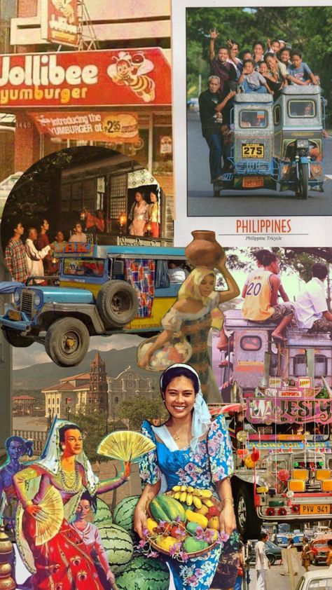 #philippines #pinoy Culture And Society Collage, Culture And Society Collage Philippines, Filipino Culture Collage, Philippine History Art, Culture And Society Poster, Nationalism Poster Philippines, Old Philippines Aesthetic, 1980s Philippines, Filipino Wallpaper Aesthetic