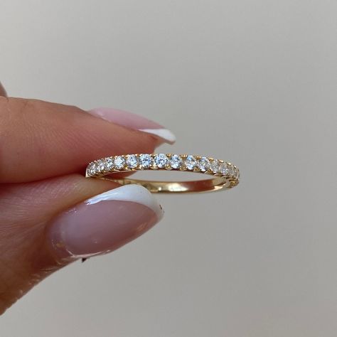 Yellow Gold Baguette Wedding Band, Half Eternity Diamond Ring, Yellow Gold Diamond Band, Yellow Gold Eternity Band, Full Diamond Ring, Gold Anniversary Bands, Yellow Gold Diamond Wedding Band, Gold Eternity Band, Gold Wedding Bands Women