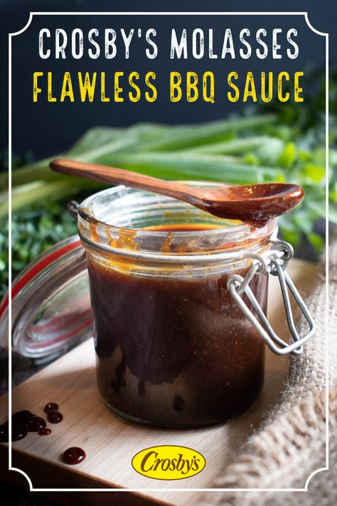 This BBQ Sauce recipe has a perfect balance of sweetness and acidity, it lends itself to so many uses: as a marinade, a grilling glaze, or even a dipping sauce. Easy enough for nearly anyone in the family to stir up, you’ll never buy a bottle of factory-made sauce again! Bbq Sauce With Molasses, Molasses Bbq Sauce Recipe, Home Made Bbq Sauce, Barbecue Sauces, Barbeque Sauce Recipe, Make Bbq Sauce, Molasses Recipes, Tangy Bbq Sauce, Bbq Sauces