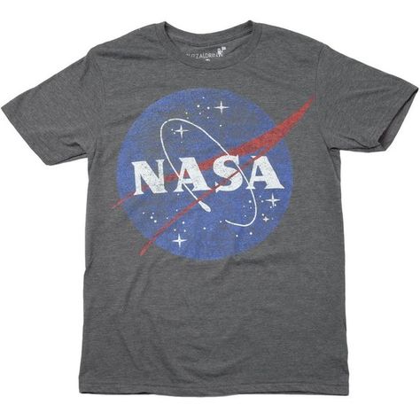 Nasa Logo Grey T-Shirt ($14) ❤ liked on Polyvore featuring tops, t-shirts, grey tee, logo top, grey t shirt, gray top and gray tees Nasa Shirt, Nasa Logo, Space Nasa, Logo T, Logo Shirt, Classic Logo, Logo T Shirt, Gray Tshirt, Windsor