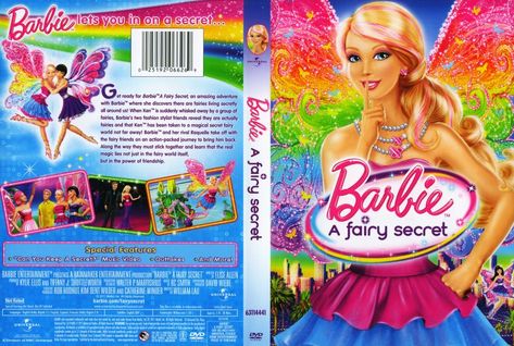 Barbie A Fairy Secret dvd cover Dvd Covers Printable, Diy Tiny Books, Dvd Cover Design, Food Prints, Barbie Books, Barbie Printables, Barbie Miniatures, Dvd Cover, Dollhouse Printables