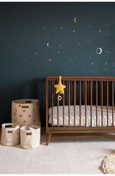 Your little one will sleep peacefully amongst the stars with this celestial print crib sheet crafted from supersoft organic cotton to keep baby comfy. 52" x 28" x 8" 100% organic cotton Machine wash, tumble dry Imported Kids' Wear Night Sky Nursery, Star Themed Nursery, Night Nursery, Sky Nursery, Dream Cream, Baby Room Themes, Moon Nursery, Space Themed Nursery, Baby Crib Sheets