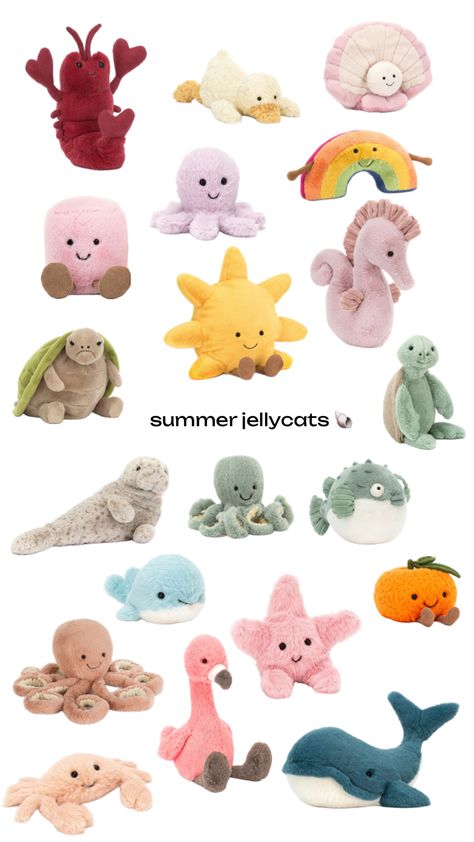 #summer #summer2024 #jellycat #jellycats #summerinspo #summervibes Stuffed Animals, Jelly, Animals