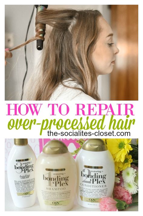 You can repair over processed hair with these tips! As a woman who has been highlighting and coloring her hair for many years to hide the gray, I get it. #ad Ogx Hair, Over Processed Hair, Damaged Hair Diy, Stop Hair Breakage, Overnight Beauty, Hair Fixing, Skin Nails, Hair Help, Oily Skin Care