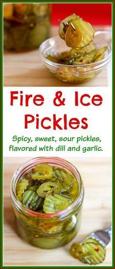 Fire And Ice Pickles, Sour Pickles, Pickles Recipe, Canning Pickles, Pickle Recipe, How To Make Fire, Homemade Pickles, Pickled Veggies, Sweet Pickles