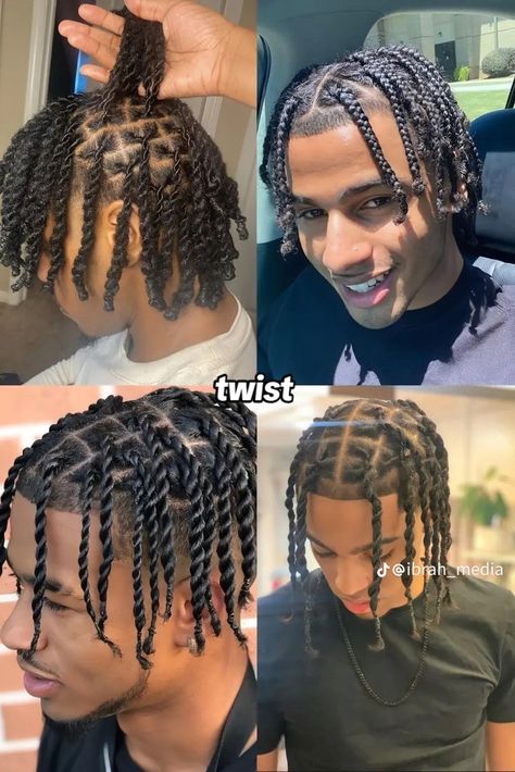 Two Strand Twists Men Short Hair, 2strands Twist Men, Men’s Two Strand Twist Styles, Two Strand Rope Twist Men, Twist Out Men, Boys 2 Strand Twist, Starter Locs Parting Patterns, Locs Parting, 2 Strand Twist Styles Natural Men