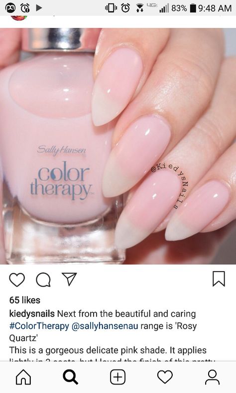 Rosy Quartz, Sally Hansen, Color Therapy Rosy Skin, Sally Hansen Nail Polish Colors, Sally Hansen Pink Cloud, Sally Hansen Coconut Milk Nail Polish, Sally Hansen Rosy Quartz, Rose Quartz Nail Polish, Rosy Nails, Sally Hansen Pink Nail Polish, Sally Hansen Color Therapy