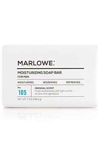 This simple & effective moisturizing soap crafted with Shea Butter and our trademarked M Blend of natural extracts will leave you feeling fresh, clean, and hydrated. Lather soap in hands with warm water and massage over face/body to cleanse. No. 105 is lightly scented with agarwood and laurel wreath for a fresh start or fitting end to your day. Moisturizes, Nourishes, Refreshes: Lather up with MARLOWE. moisturizing soap bar that moisturizes while gently cleansing skin with a rich and creamy lather. This mens bar soap will leave your body feeling fresh and clean Fresh Masculine Scent: Our unique moisturizing bar soap is lightly scented with agarwood and pine, followed by balance of sandalwood and musk. Experience the fresh invigorating scent of your favorite MARLOWE. moisturizing soap bar f Soap For Men, Cleansing Skin, Soap Craft, Masculine Scent, Willow Bark, Skin Cleanse, Laurel Wreath, A Fresh Start, Body Soap