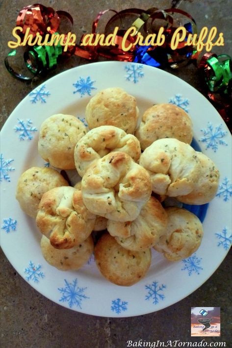 Shrimp Puffs, Appetizer For Party, Tornado Recipe, Crab Puffs, Crab And Shrimp, Elegant Appetizers, Foodie Friends, Foodie Recipes, Shrimp Recipes