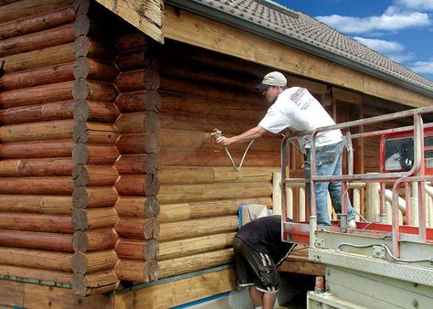 How To Update Log Cabin Interior, Exterior Log Cabin Colors, Log Cabin Stains Exterior, Cabin Stain Colors Exterior, Interior Log Cabin Ideas, Log Cabin Stain Colors Exterior, Cabin Colors Exterior, Log Houses Exterior, Log Cabin Exterior Paint Colors