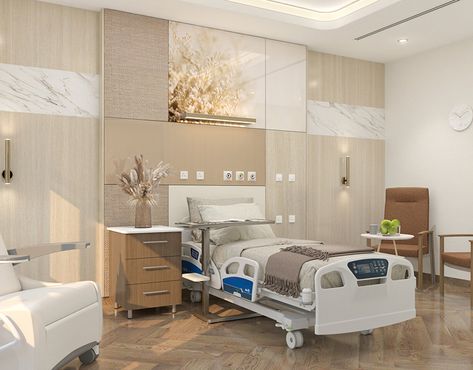 HOSPITAL ROOM DESIGN DETAILS THAT HELP PATIENTS :: Behance Healthcare Architecture, Hospital Architecture, Healthcare Interior Design, Materials Board Interior Design, Modern Hospital, Hospital Interior, Clinic Interior Design, Hotel Room Design, Hospital Room