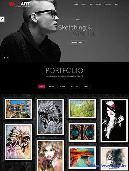 15+ Best Artist Portfolio WordPress Themes 2021 - Frip.in Artist Portfolio Ideas, Artist Website Design, Artist Template, Art Portfolio Website, Online Portfolio Design, Artist Portfolio Website, Freelance Web Design, Portfolio Website Design, Gallery Website