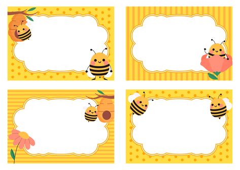 Printable Bee Name Tags Bee Labels Printables Free, Bee Name Tags Free Printable, Bee Name Tags, Bee Stationary, Name Tags Printable, Classroom Name Tags, Bee Tags, Bee Themed Classroom, Bee Classroom