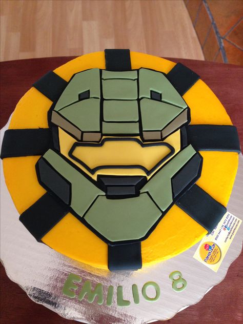 Halo Themed Cake, Halo Cake Ideas, Halo Cakes For Boys, Halo Birthday Party Ideas, Pastel Halo, Halo Birthday Cake, Halo Birthday Parties, Halo Cake, Halo Birthday