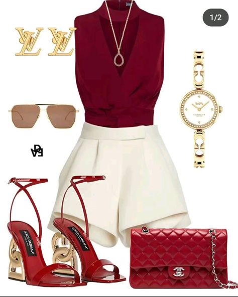 Red And White Outfits, Classy Work Outfits, Stylish Work Outfits, Red Outfit, Looks Chic, Fancy Outfits, Turin, Lookbook Outfits, Polyvore Outfits