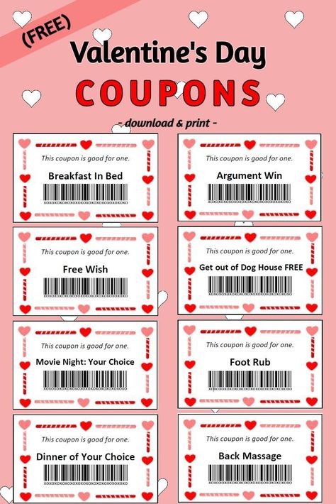 Valentines Day Coupons, Hadiah Valentine, Coupons For Boyfriend, Romantic Date Night Ideas, Kartu Valentine, Birthday Gifts For Boyfriend Diy, Cute Date Ideas, Bf Gifts, Creative Gifts For Boyfriend