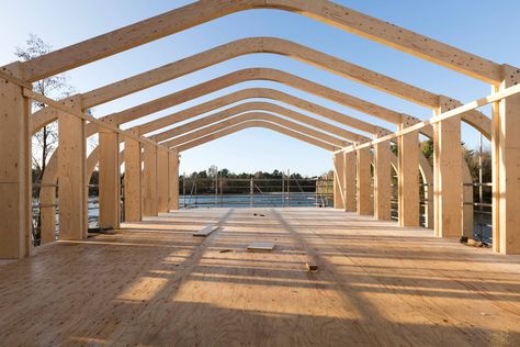 Cornwall House, Timber Frame Joinery, Center Parcs, Modular Construction, Timber Architecture, Timber Roof, Building Process, Backyard Gazebo, Timber Buildings