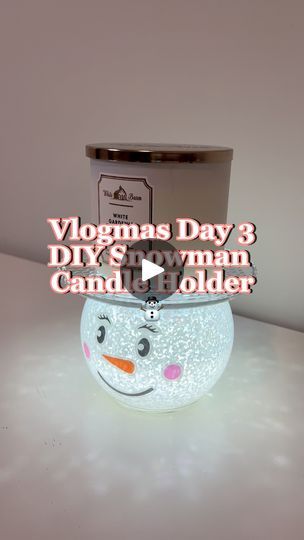 7.4K views · 232 reactions | Vlogmas Day 3: This is so stinkin cute! 🥰 a DIY Snowman candle holder☃️ #diyhomedecor #diycrafts #artsandcrafts #snowman #christmasdecorations #fyppage #reelsvideo #dollartreecrafts #dollartreedecor #lifestyleblogger #contentcreator #bathandbodyworks | Regal Impress | Regal Impress · Original audio Diy Snowman Centerpiece Ideas, Dollar Tree Snowman Crafts, Snowman Hot Chocolate Jars, Snowman Centerpiece Ideas, Mason Jar Snowman, Snowman Candle Holder, Wine Glass Candle Holder, Wine Glass Candle, Snowman Candle