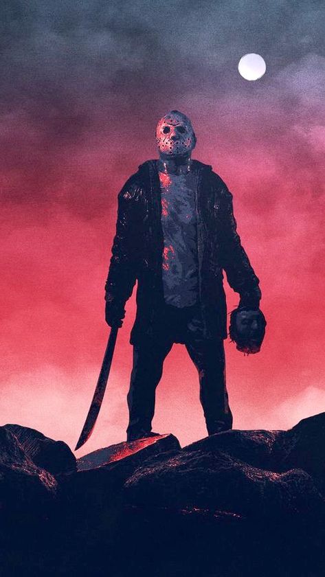 Jason Voorhees Wallpaper, Jason Voorhees Art, Friday The 13th Poster, Jason Horror, Jason Friday, Horror Villains, Scary Wallpaper, Slasher Movies, Horror Movie Icons