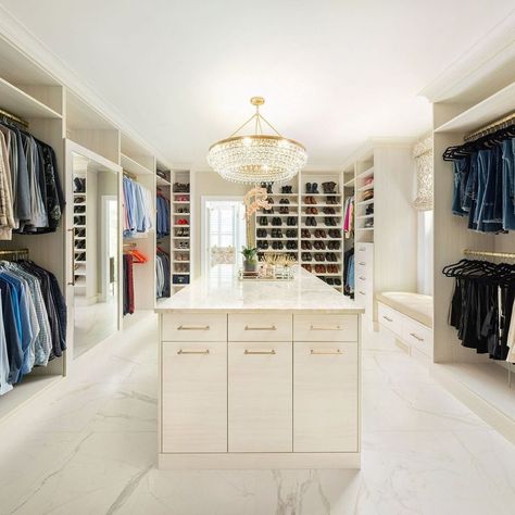 Step into pure indulgence in this beautiful redesigned custom closet, where luxury is paramount. 🤍 This large custom closet features an elegant light fixture in soft gold over a large island with a marble top and beautiful brass hardware. The crystal chandelier creates a dazzling visual experience, enhancing the overall feel of the glamor and sophistication. What does YOUR dream closet include? . . . #knoxvilleinteriordesign #knoxvillefurniture #knoxville #knoxvilletn #knoxvilletennessee #i... Closet Features, Big Closet, Knoxville Tennessee, Custom Closet, Marble Top, Brass Hardware, Crystal Chandelier, Light Fixture, Dream Closet