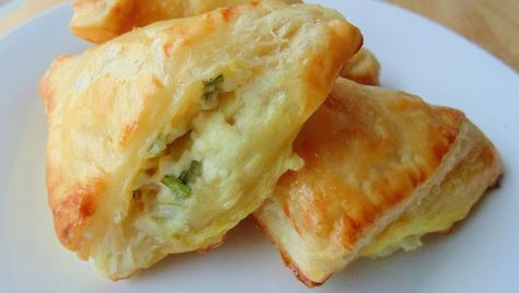 Feta Cheese Foldovers Recipe | Allrecipes Quick Party Snacks, Best Thanksgiving Appetizers, Puff Pastry Appetizers, Pastry Appetizer, Thanksgiving Appetizer Recipes, Easy Puff Pastry, Make Ahead Appetizers, Puff Pastry Dough, Frozen Puff Pastry