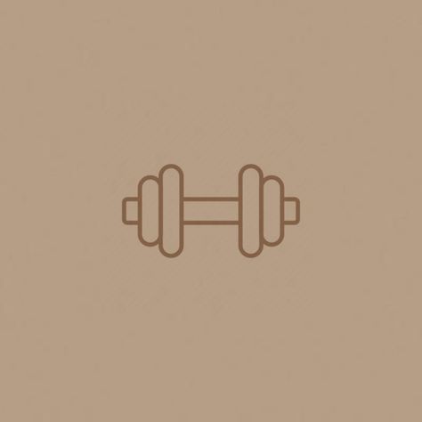 Gym Beige Aesthetic, Gym Brown Aesthetic, Brown Fitness Icon, Workout Widget, Gym App Icon, Fitness Widget, Iphone Refresh, Homescreen Theme, Notion Inspiration