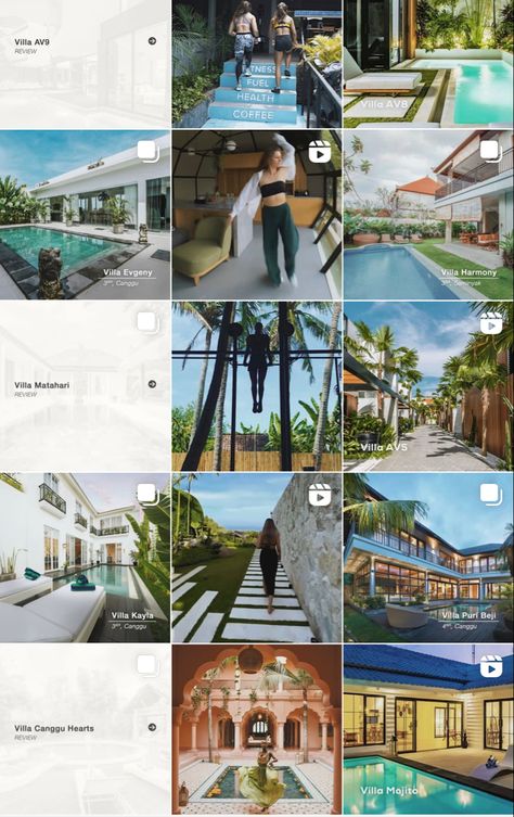 Hotel Instagram Grid, Real Estate Instagram Grid, Hotel Instagram Feed, Real Estate Instagram Feed, Insta Grid, Inmobiliaria Ideas, Estate Interior, Hotel Inspiration, Real Estate Ads