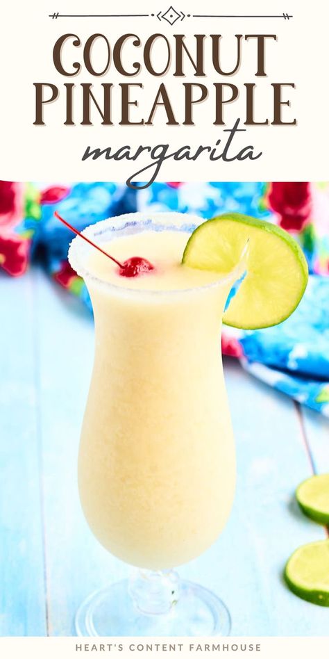 Pineapple Margarita Frozen, Tropical Margarita Recipe, Tequila Pineapple, Pineapple Margarita Recipe, Girly Drinks, Coconut Margarita, Frozen Margarita, Margarita On The Rocks, Pineapple Margarita