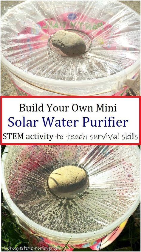 Kids Survival Skills, Solar Still, Vetenskapliga Experiment, Eco Construction, Emergency Prepardness, Summer Science, Survival Skills Life Hacks, Emergency Preparedness Kit, Homesteading Skills