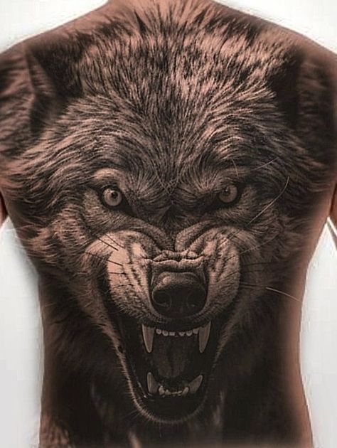 Wolf Tattoos Men, Big Wolf, Tattoos Men, Wolf Tattoos, Wolf Tattoo, Back Tattoo, Tattoos For Guys, Tattoos, Anime