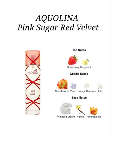 Pink Sugar Red Velvet Perfume, Strawberry Cream Perfume, Pink Sugar Perfume, Diy Perfume Oil, Strawberry Perfume, Fragrance Lab, Cheap Perfume, Fragrances Perfume Woman, Diy Perfume