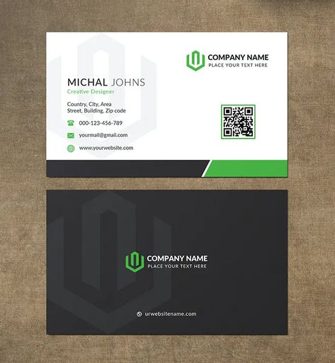 Company Business Card Template EPS Graphic Designer Visiting Card, Business Card Design Black, Business Card Design Minimal, Company Business Cards, Creative Banners, Visiting Card, Business Card Template Design, Modern Business Cards, Visiting Cards