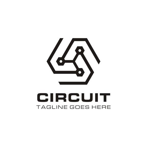 Vector simple circuit link wire rotation... | Premium Vector #Freepik #vector Circuit Logo, Data Logo, Simple Circuit, Digital Data, Circuit Design, Circuit Diagram, Graphic Design Projects, Design Collection, Logo Ideas