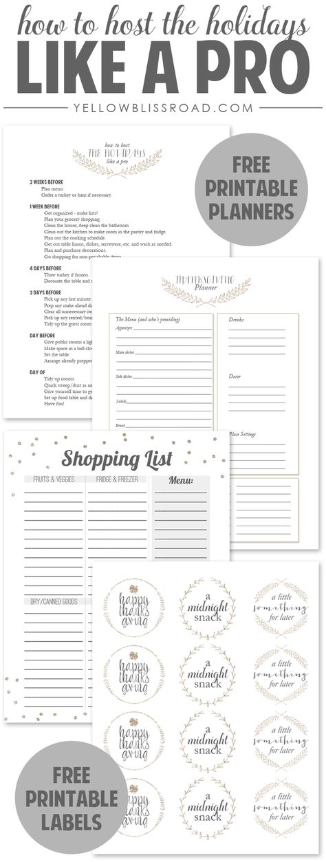 How to host the holidays like a pro - tips, recipes and free printables to help keep you organized! Yellow Bliss Road, Holiday Shopping List, Christmas Hostess, Christmas Organization, Hosting Christmas, Xmas Deco, Holiday Planner, Christmas Planning, Christmas Potpourri