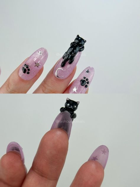 These cute kitty press on nails are perfect to complete your look for this season! All my press on nail sets are made to order and custom tailored specifically to your size and liking. They are handmade and carefully crafted to make you a unique, personalized product. Made with high quality nail tips molded with soft gel and hand painted with salon quality products to make the nails sturdy and reusable. My press on nails last up to 4 weeks or more of continuous wear with correct nail prep and can be reused and reapplied 4-5 times more. 💅What's included in your order * Each nail set is delivered in a box perfect for storage or gifting * Your 10 nail set order custom made for you * Buffer * File * Alcohol pad * Cuticle orange wood stick * Nail glue * Application/ removal/ care instructions Cute Halloween Nails, Nails Cute, Nail Prep, Nail Sets, Nails Halloween, Japanese Nails, Cat Nails, Press Ons, Soft Gel