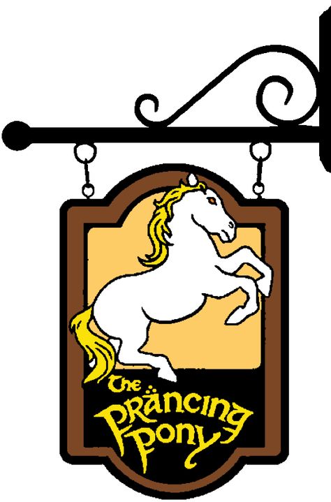 The Prancing Pony Prancing Pony Lord Of The Rings, The Prancing Pony Lotr, Prancing Pony Sign, Pub Signage, Prancing Pony, Hobbit Party, Muses Shoes, Big Blank Wall, Hobbit Art