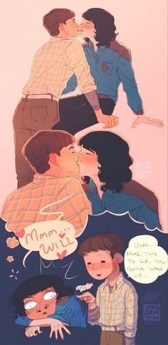 Byler Fanart Top Will, Will Byers Gacha Club, S2 Byler Fanart, Will Byers Headcanon, Byler Fan Art, Byler Fanart Kiss, Byler Comic, Byler Fanart, Starnger Things