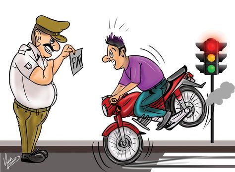 Traffic Awareness Drawing, Traffic Police Drawing, Traffic Police Cartoon, Traffic Illustration, Joy Typography, Road Safety Poster, Chest Tattoo Drawings, Traffic Rules, Traffic Police