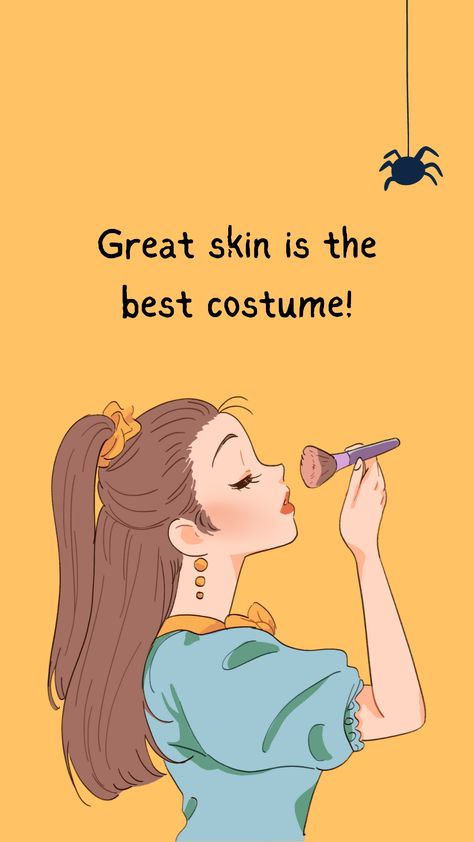 Who needs a costume when your skin is the star of the show? 🌟✨ Let your radiant skin be your best accessory. Because, truly, great skin is the best costume you can wear! 💖 #NaturalBeauty #BestCostumeEver #SkinCare #Skin #SkinCareQuotes #HalloweenSkinCare #Halloween Thanksgiving Skincare Posts, Halloween Skincare Quotes, Best Costume Ever, Halloween Phrases, Salon Quotes, Best Costume, Discover Quotes, Email Ideas, Great Skin