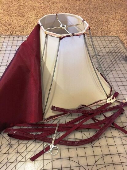 Diy Lampshade Makeover, Recover Lamp Shades, Tv Remote Holder, Craftsman Style Doors, Diy Lampshade, Make A Lampshade, Old Lamp Shades, Lampshade Makeover, Princess House Crystal