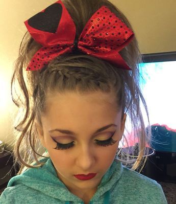 Hairstyles For Cheer, Hairstyles With Bows, Cheer Hairstyles, Cheerleading Hair, Cheer Makeup, Cheer Competition, Competition Hair, Cheerleading Hairstyles, Cheer Life