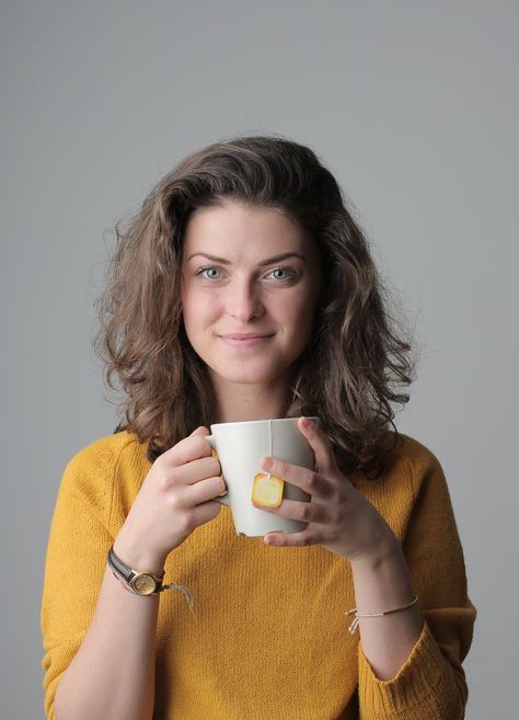 Woman in Yellow Sweater Holding White Ceramic Mug Anti Nausea, Recipe Girl, Name Ideas, Help Losing Weight, Trendy Boutique, Cooking Inspiration, Yellow Sweater, Photographing Food, Slice Of Life